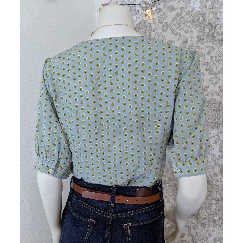 Free People Electric Soul Button-up Floral Blouse - Picture 6 of 8